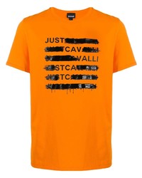 Just Cavalli Redacted Logo T Shirt