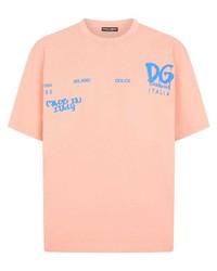 Dolce & Gabbana Sprayed Logo Print T Shirt