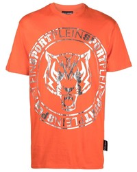 Plein Sport Ss Tiger Graphic Print T Shirt