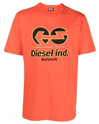 Diesel T Just E18 Logo Print T Shirt