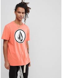 Volcom T Shirt With Large Logo In Salmon