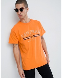 New Look T Shirt With San Fran Print In Orange
