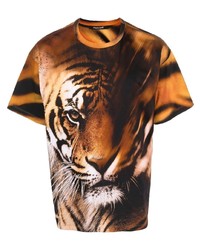 Roberto Cavalli Tiger Print Short Sleeve T Shirt