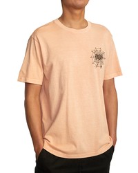 RVCA Weaver Organic Cotton Graphic Tee In Peach At Nordstrom