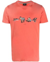 PS Paul Smith Zebra Motif Short Sleeved T Shirt