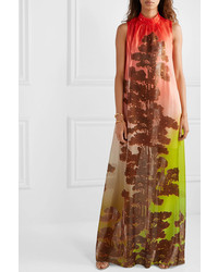 Peter Pilotto Printed Organza Gown