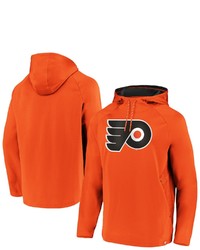 FANATICS Branded Orange Philadelphia Flyers Iconic Defender Fleece Pullover Hoodie