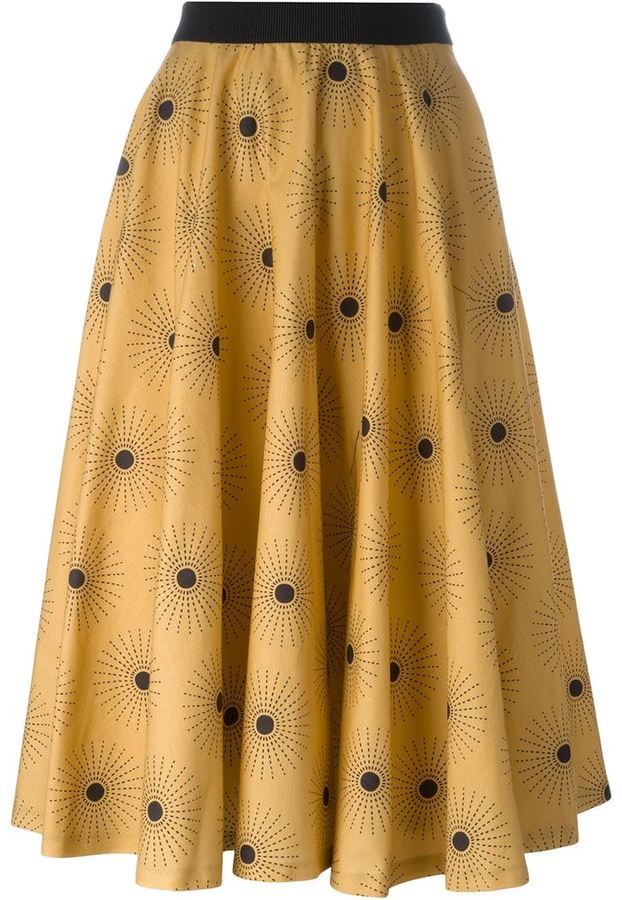 sun print skirt