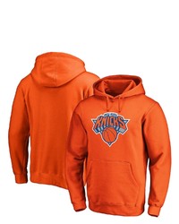 FANATICS Branded Orange New York Knicks Primary Team Logo Pullover Hoodie At Nordstrom