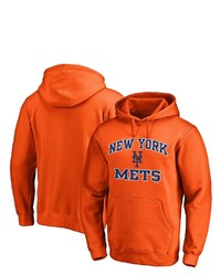FANATICS Branded Orange New York Mets Heart Soul Pullover Hoodie At Nordstrom