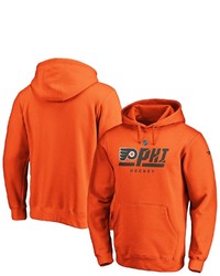 FANATICS Branded Orange Philadelphia Flyers Authentic Pro Secondary Logo Pullover Hoodie