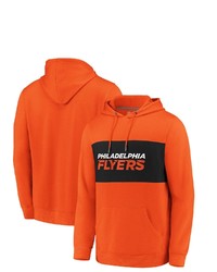 FANATICS Branded Orangeblack Philadelphia Flyers True Classics Faux Cashmere Pullover Hoodie At Nordstrom