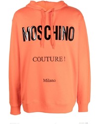 Moschino Logo Print Long Sleeved Hoodie