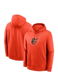 Nike Orange Baltimore Orioles Cooperstown Mashup Logo Club Pullover Hoodie