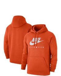 Nike Orange Clemson Tigers Club Pullover Hoodie