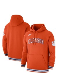 Nike Orange Clemson Tigers Retro Pullover Hoodie