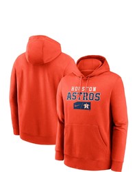 Nike Orange Houston Astros Team Lettering Club Pullover Hoodie