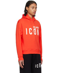 DSQUARED2 Red Icon Cool Hoodie