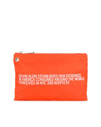 Calvin Klein 205W39nyc Embroidered Text Clutch Bag