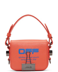 Off-White Orange Wavy Logo Baby Flap Bag