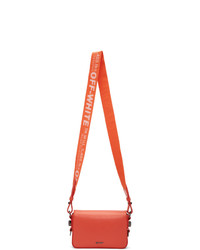 Off-White Orange Wavy Logo Mini Flap Bag