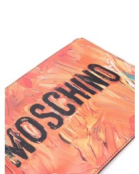 Moschino Paint Print Logo Clutch Bag