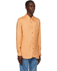 Dries Van Noten Orange Printed Shirt