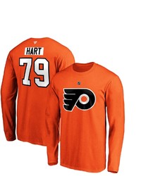FANATICS Branded Carter Hart Orange Philadelphia Flyers Authentic Stack Name Number Long Sleeve T Shirt At Nordstrom