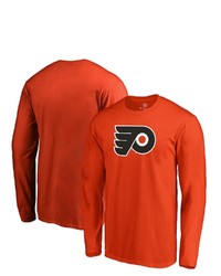 FANATICS Branded Orange Philadelphia Flyers Primary Team Logo Long Sleeve T Shirt At Nordstrom