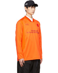 Y-3 Orange Bonded Long Sleeve T Shirt