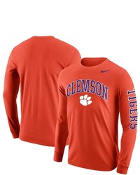Nike Orange Clemson Tigers Arch Logo Two Hit Long Sleeve T Shirt At Nordstrom