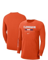 Nike Orange Clemson Tigers Word Long Sleeve T Shirt At Nordstrom