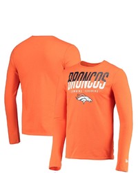 New Era Orange Denver Broncos Combine Authentic Split Line Long Sleeve T Shirt At Nordstrom