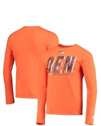 New Era Orange Denver Broncos Combine Authentic Static Abbreviation Long Sleeve T Shirt At Nordstrom
