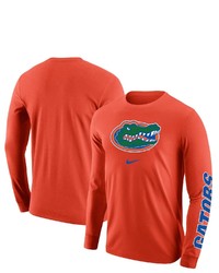 Nike Orange Florida Gators Team Lockup 2 Hit Long Sleeve T Shirt