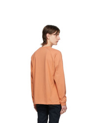 Nudie Jeans Orange Misfit Creature Bodie Long Sleeve T Shirt