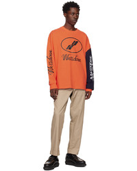 We11done Orange Remake Long Sleeve T Shirt