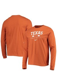 Nike Texas Orange Texas Longhorns Word Long Sleeve T Shirt In Burnt Orange At Nordstrom