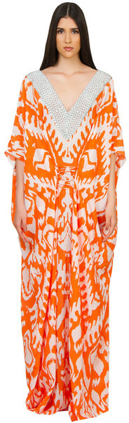 v neck kaftan