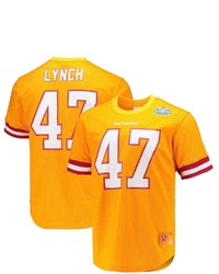 Mitchell & Ness John Lynch Orange Tampa Bay Buccaneers Super Bowl Xxxvii Retired Player Name Number Mesh Top