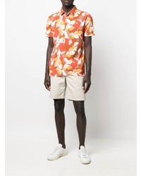 Altea Palm Leaf Print Polo Shirt