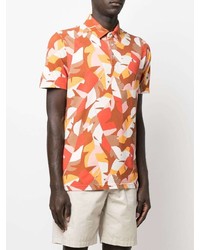 Altea Palm Leaf Print Polo Shirt