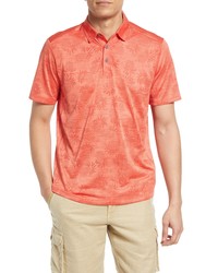 Tommy Bahama Pineapple Palm Coast Short Sleeve Polo In Mango Tang At Nordstrom