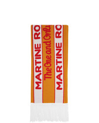 Martine Rose Orange And Green Football Scarf