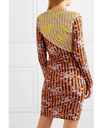 House of Holland Vivid Printed Stretch Jersey Midi Dress