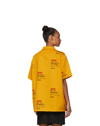 Off-White Yellow Industrial Holiday Short Sleeve Shirt