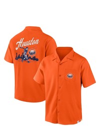 FANATICS Branded Orange Houston Astros Proven Winner Camp Button Up Shirt At Nordstrom