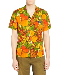 Scotch & Soda Hawaiian Fit Print Camp Shirt