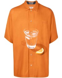 Jacquemus La Chemise Moisson Lemon Water Short Sleeve Shirt