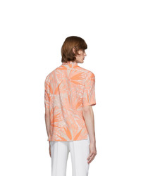 Saint Laurent Orange And Taupe Jungle Shirt